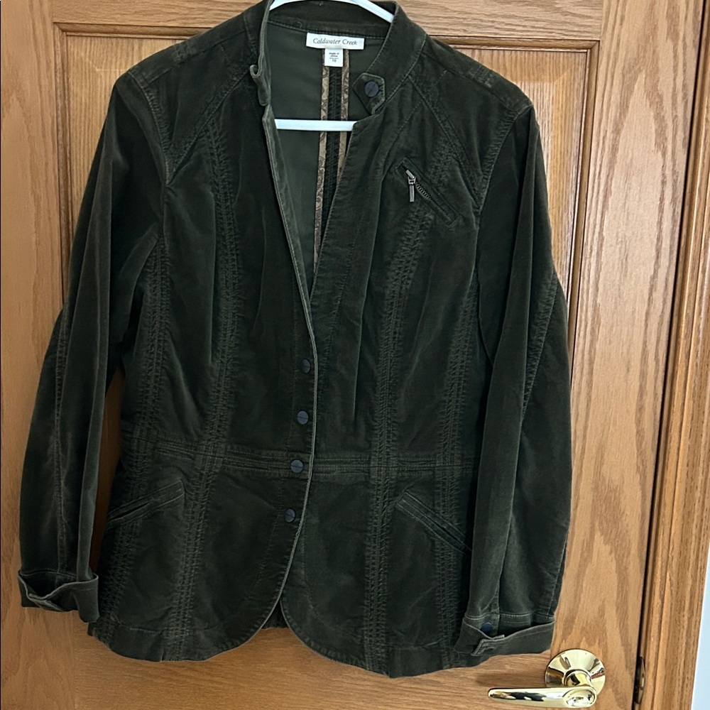 Coldwater Creek Women's Olive Blazer